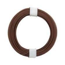 Fils electr. 0.14mm2 10m Brun