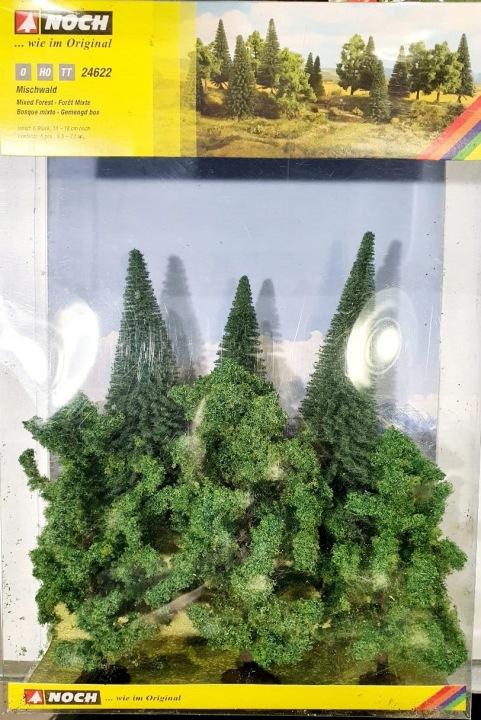 H0/TT/0 NOCH 24622 – Lot de 6 grands arbres pour forêt mixte 14 à 18 cm