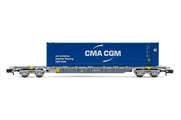 N ARNOLD HN6458 - Wagon porte-conteneurs SNCF Sgns Novatrans CMA CGM – Époque V – N (1:160) – photo 1