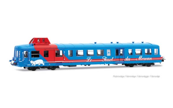 H0 Jouef Loisirs HJ2624 – CFTA X 3876 Le Furet du Morvan bleu et rouge Touristikzug Ép. V-VI – photo 1
