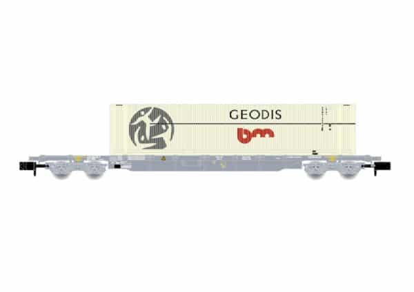 N Arnold HN6649 – SNCF/Novatrans 4 essieux. Wagon porte-conteneurs SGSS époque cinq – photo 1