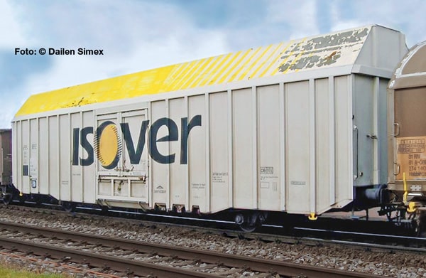 N Liliput L260157 – Jeu de wagons de marchandises spacieux type Hbbks 'Isover' – photo 1