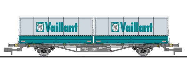 N Liliput L265223 – Wagon porte-conteneurs type Lgjs 571 de la DB époque IV – photo 1