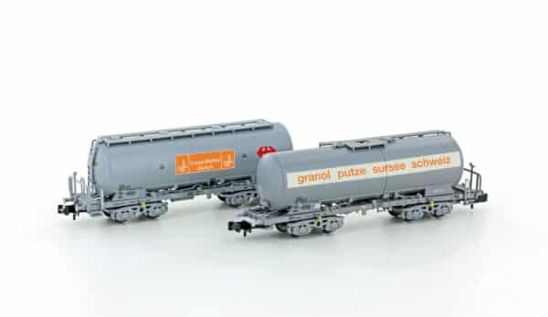 N Hobbytrain H23491 – Coffret de 2 wagons-silos Uacs CFF Granol + COOP Ep.IV – photo 1