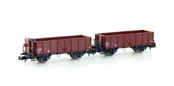 N Hobbytrain H24352 – Coffret de 2 wagons marchandises ouverts L6 SBB Ep.IV version acier – photo 1