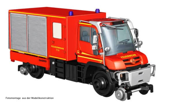 H0 Hobbytrain H43203 – Zweiwege Unimog U423 pompiers Ép. VI DC/DCC – photo 1