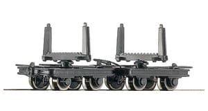 H0m Roco 34602 – 2 wagonnets à traverse pivotante – photo 1